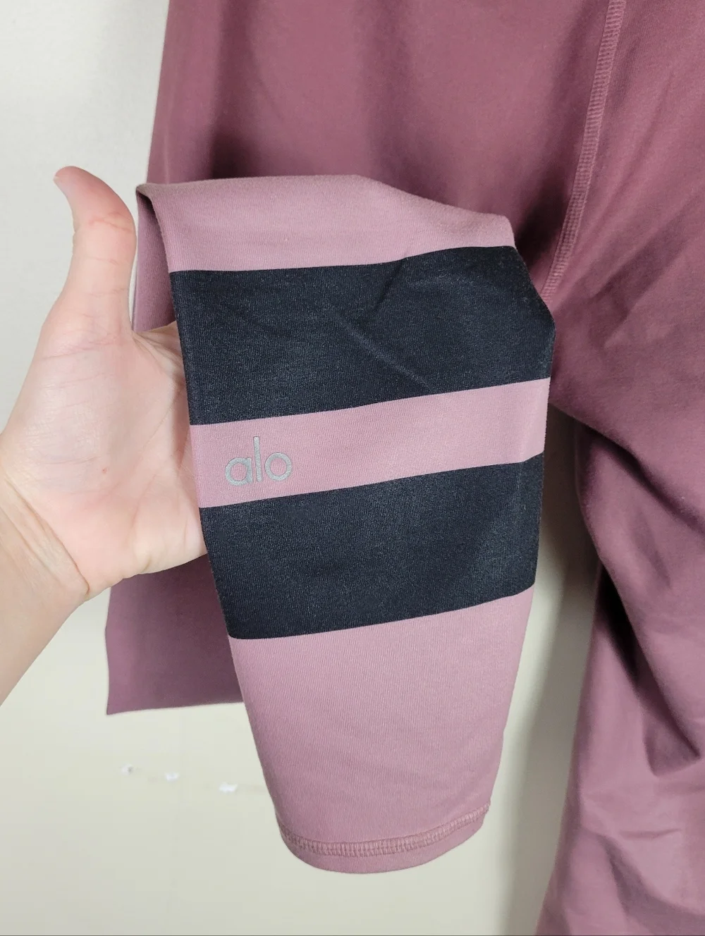 Alo Yoga High Waist Airbrush Highline Pink Ombre Gradient Stripe Leggings